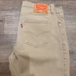 Levi's Men's 34x32 511 Tan  Denim Stretch Jeans
